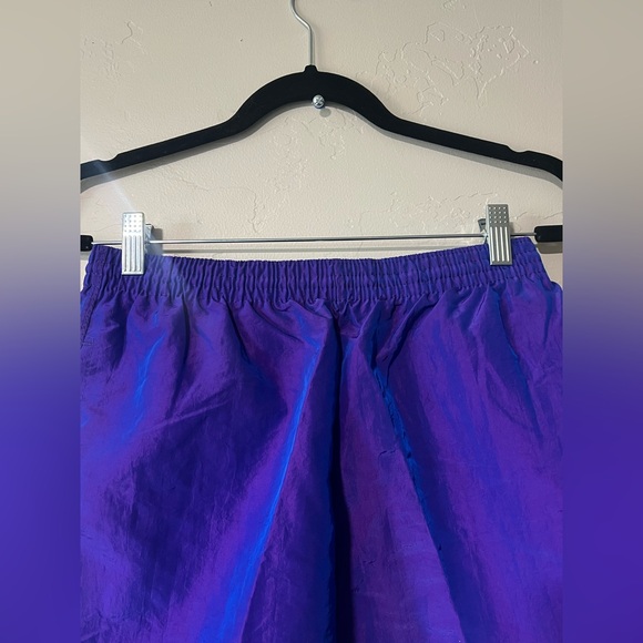 Surf Style Shorts Iridescent Purple Nylon Neon Logo 90s Size M NWT - Picture 3 of 12